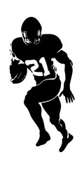 American Football Player Silhouette