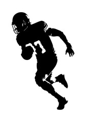 American Football Player Silhouette