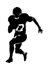 Fototapeta na wymiar American Football Player Silhouette