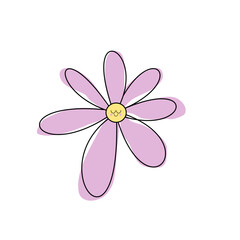 Fototapeta na wymiar Pink smiling flower 
