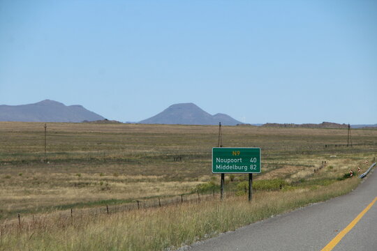 Road Signs in the Karoo on the way to the Mountain Zebra National Park.
