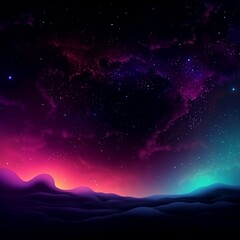 Obraz na płótnie Canvas Minimalistic galaxy neon Sky. generative ai 