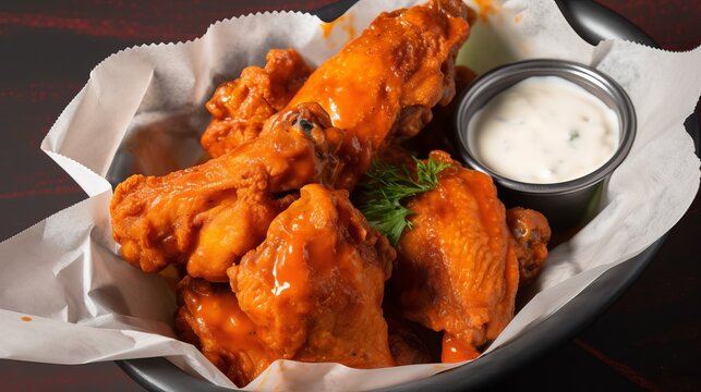 chicken wings with sauce