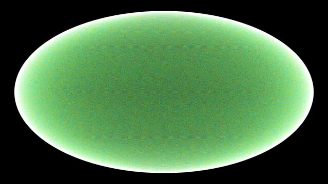 An abstract green gradient oval of small pixel particles. Business background. Particles form dots and abstract surface grid. 3d rendering 60 fps.