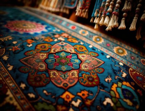 Photo Traditional Carpets From Middle East Variety Of The Gorgeous Oriental Carpets Generative Ai