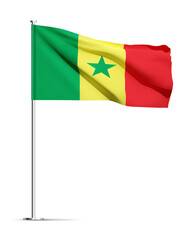 Senegal flag isolated on white background. EPS10 vector