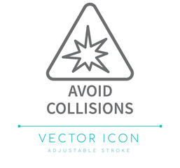 Avoid Collisions Jewelry Care Line Icon 