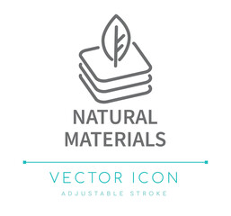 Natural Materials Craft Product Line Icon