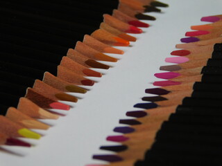 close up of pencils