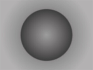 Ilustracja przedstawiająca szarą kulę. Efekt 3d osiągnięto dzięki zastosowaniu gradientu. Kula jest umieszczona na szarym tle.