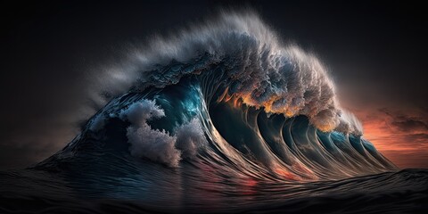 Wave ocean, generative ai