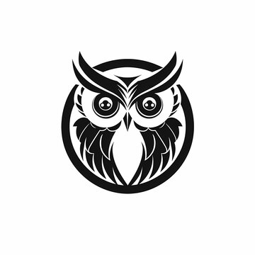 Owl Head Tattoo. Generative AI