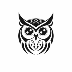 Fototapeta premium Owl Head Tattoo. Generative AI