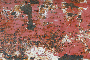 Old metal plate with rust and cracks for background images and textures
