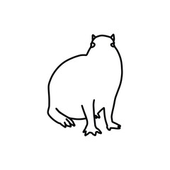 drawing of capybara design without mouth