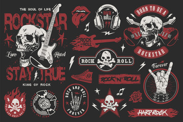 Rockstar festival set colorful stickers