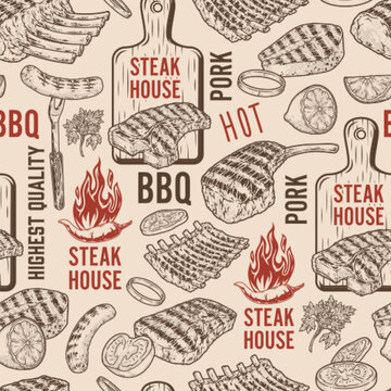 Bbq Pattern Images – Browse 35,407 Stock Photos, Vectors, and Video