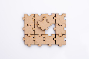 jigsaw puzzle with missing piece