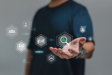 Business analytics technology concept for assessment, analysis, evaluation, and measurement.