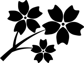 Cherry blossoms vector icon. Flowers, plants, spring, cute, etc.