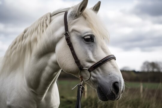 The white horse. Generative AI
