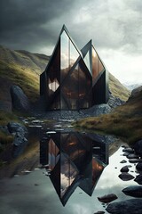 Futuristic house,  generative ai