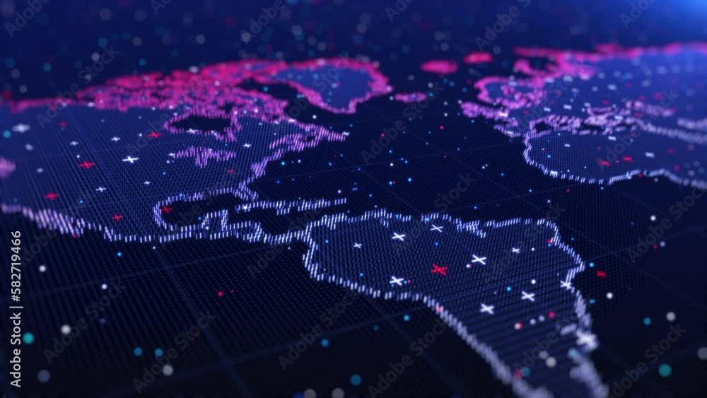 Poster map wireframe with a location mark technology digital abstract background