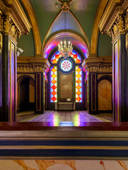 Interior of Bulgarian St. Stephen Church, Sveti Stefan Kilisesi, or the Bulgarian Iron Church, a...
