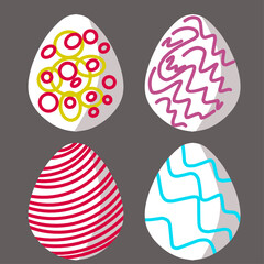 Set Of Colorful Easter Eggs design. Easter design element 