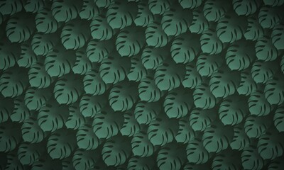 Seamless repeat Monstera leaf pattern background
