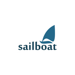 sailboat logo vector symbol illustration design