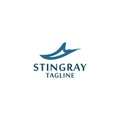 Stingray animal logo icon design template flat vector
