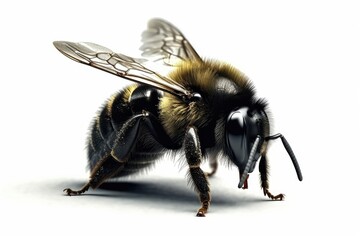 bee on white background