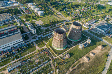 Combined heat and power plant in Vilnius. Cogeneration Power Plant Construction Area in Vilnius,...