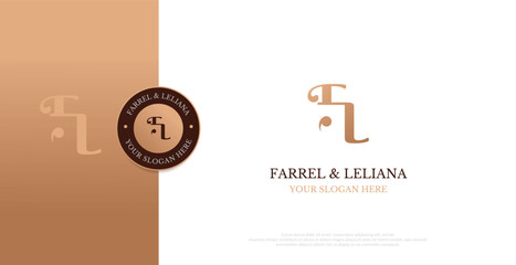 Initial FL Logo Design Vector 
