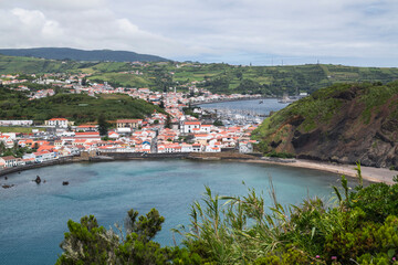 View over Horta / View over the city of Horta on the island of Faial, Azores, Portugal. - 582723481