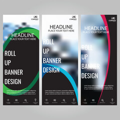 Rol Up Banner  template Design