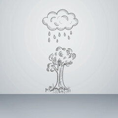 abstract tree illustration