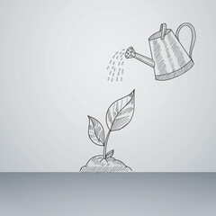 hand drawn sketch of a flower