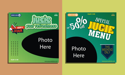 Food social media post vector illustration