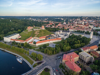 Vilnius Old Town and River Neris, Gediminas Castle and Old Arsenal, Hill of Three Crosses, National Museum of Lithuania, Old Arsenal and Palace of the Grand Dukes of Lithuania in Background