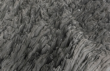 Iceland Rock Texture and Pattern. Black Sand Beach.