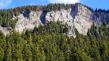 A landscape photo of a beautiful rocks in the mountain.