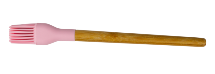 Pink silicon bakery and culinary brush isolated from background