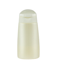 White plastic cosmetic container isolated from background
