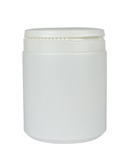 White plastic container with isolated from background