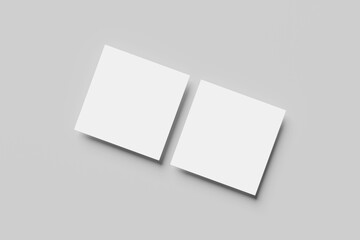 Square Business Card Blank Mockup