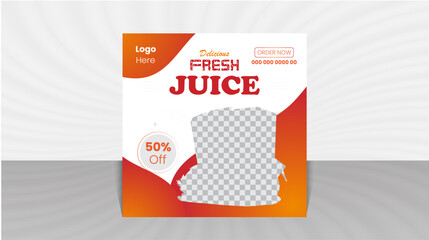 Fresh Juice Design for Social media post