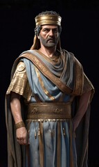 Naklejka premium Artaxerxes the King of the Persian Empire Bible historical past Generative AI Illustration