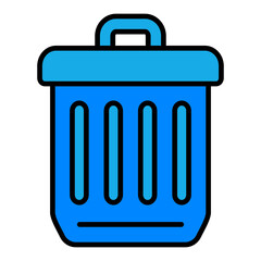 Waste Bin Filled Line Icon